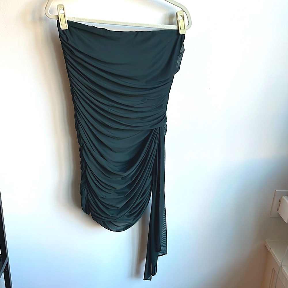 Amanda Uprichard Anja mini dress in Moss